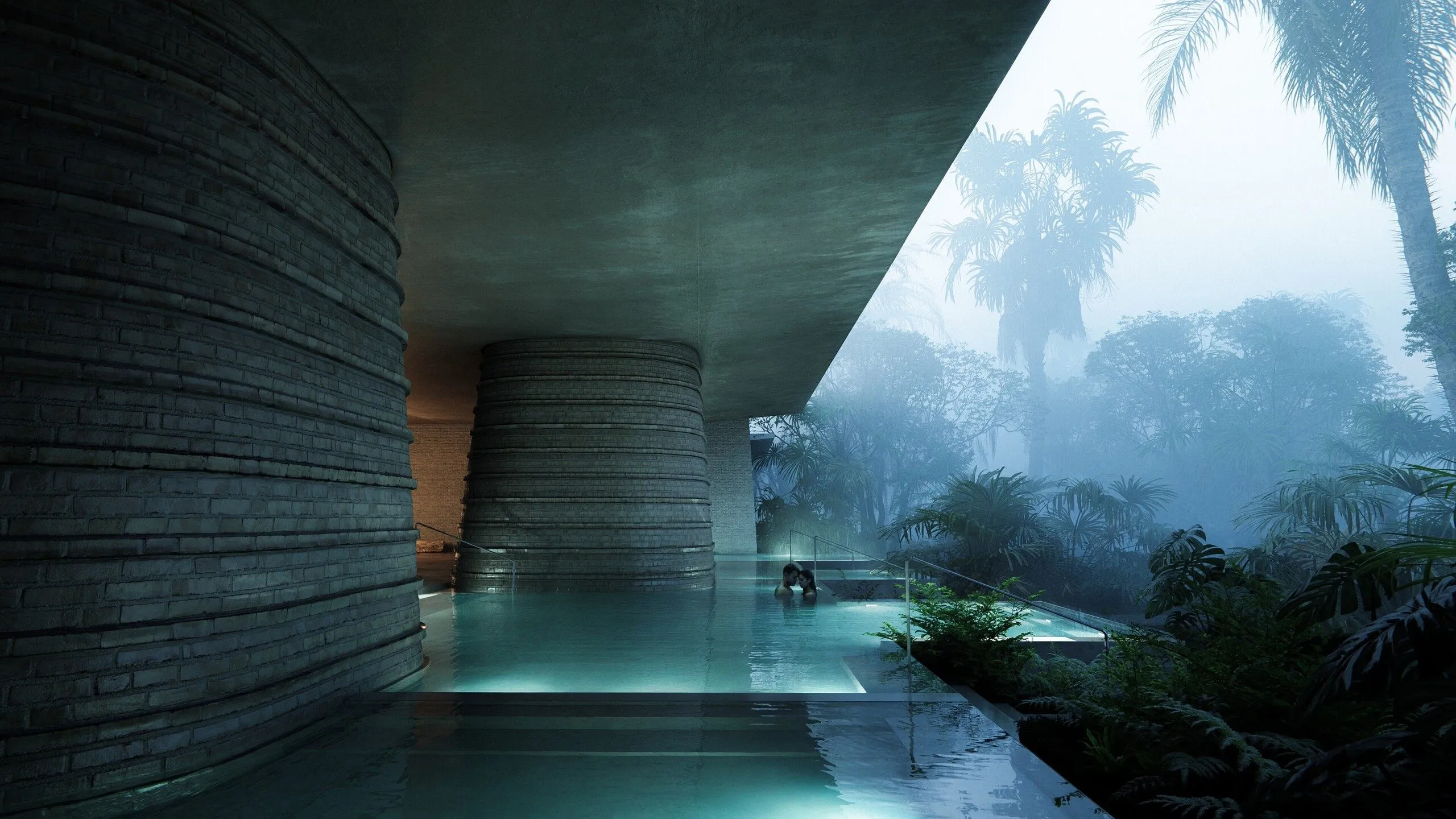 Exterior pool view of Amaravati Spa