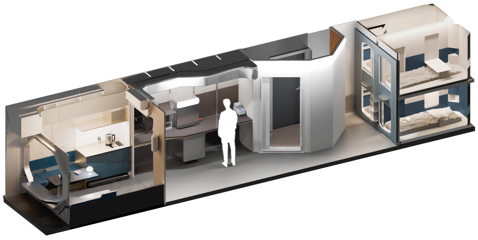 Diagram of FLEXHab interior