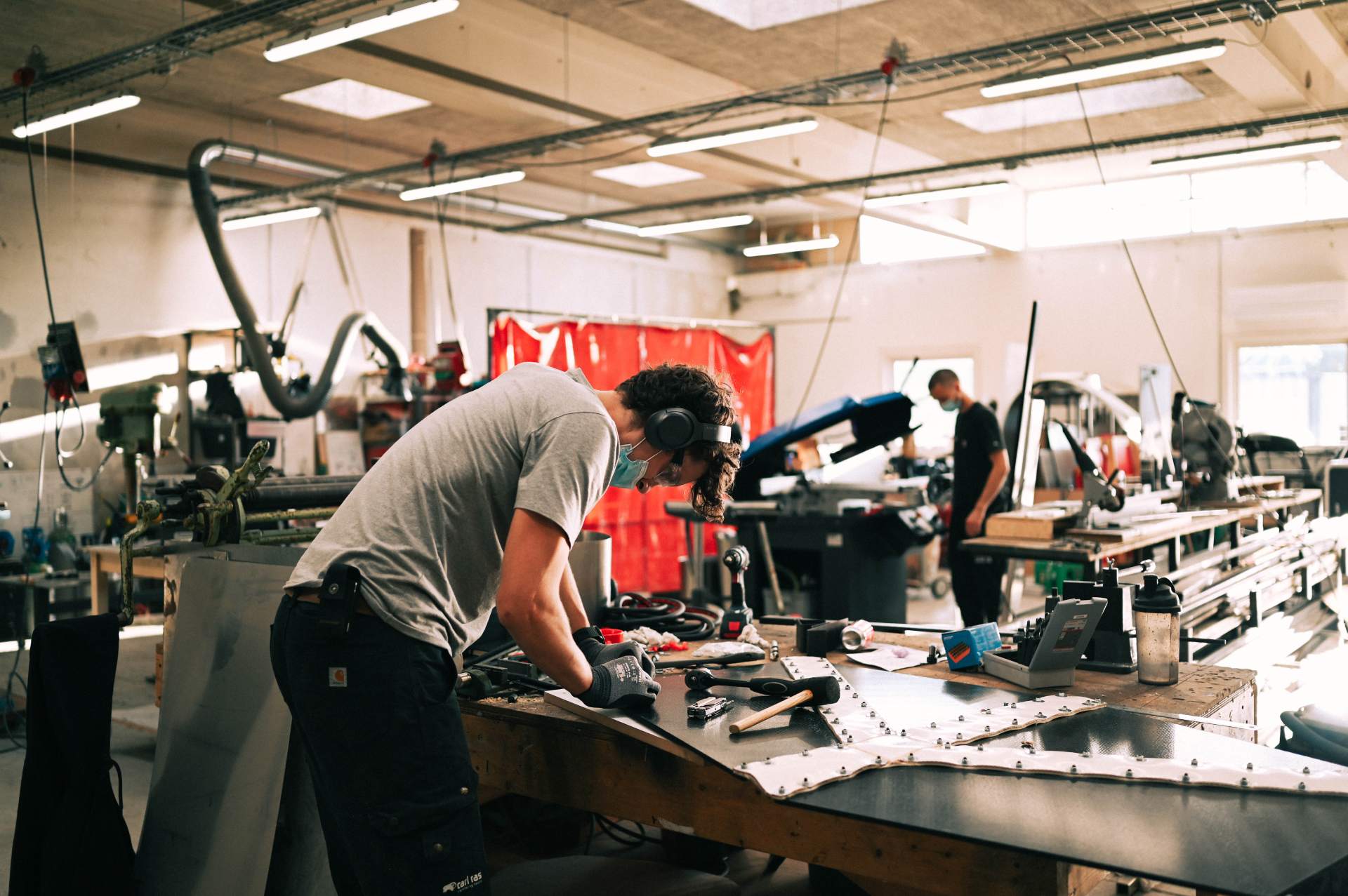 Karl in our metal workshop