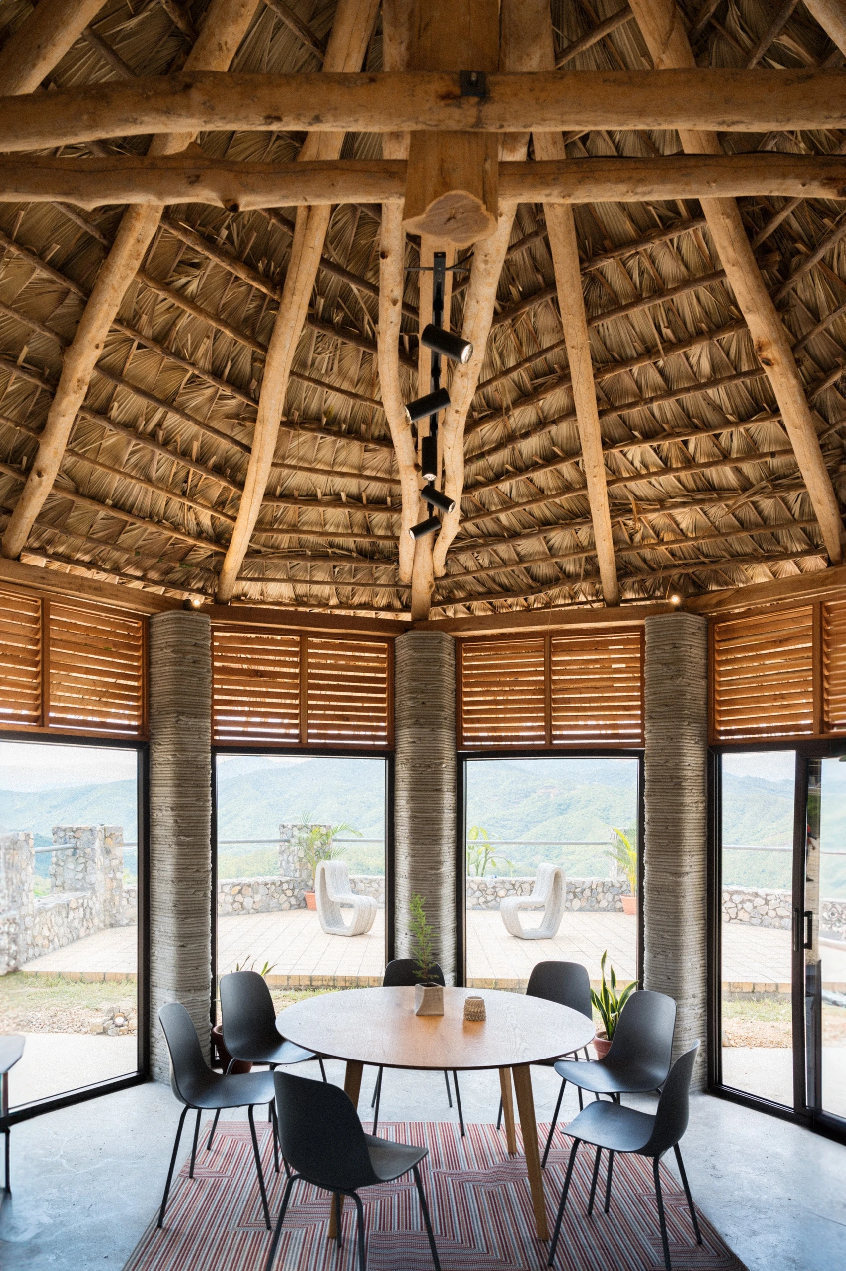 Image of mirador pavilion interior with view of landscape