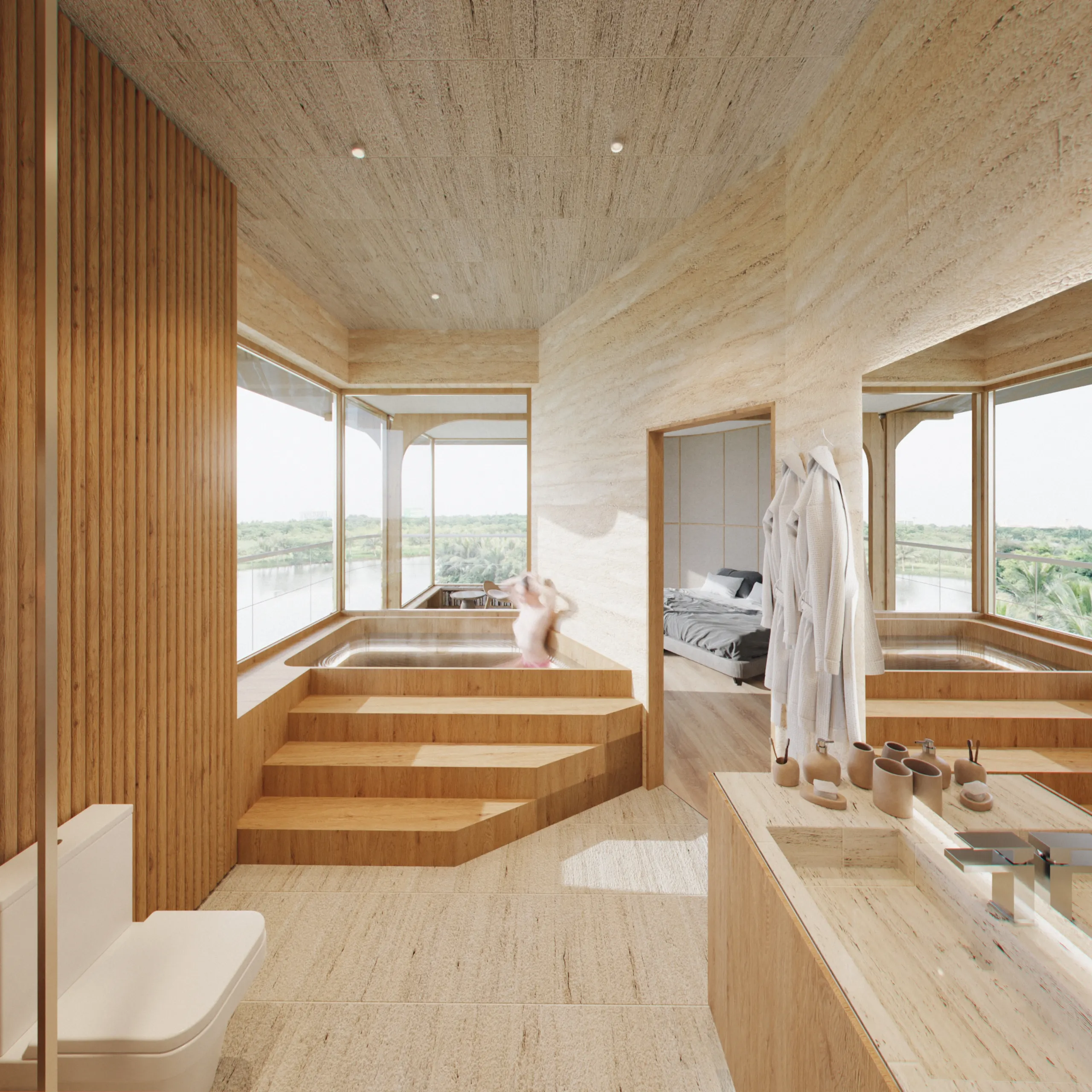 Render of project Eden bathroom